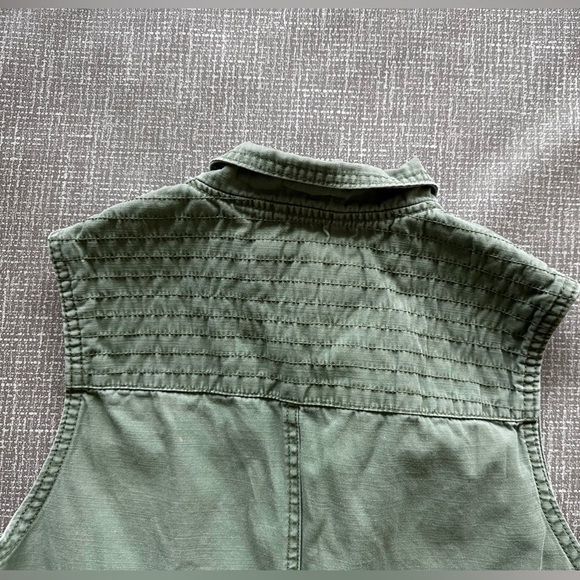 Merona Olive Green Khaki 100% cotton Vest size Medium - Picture 5 of 10